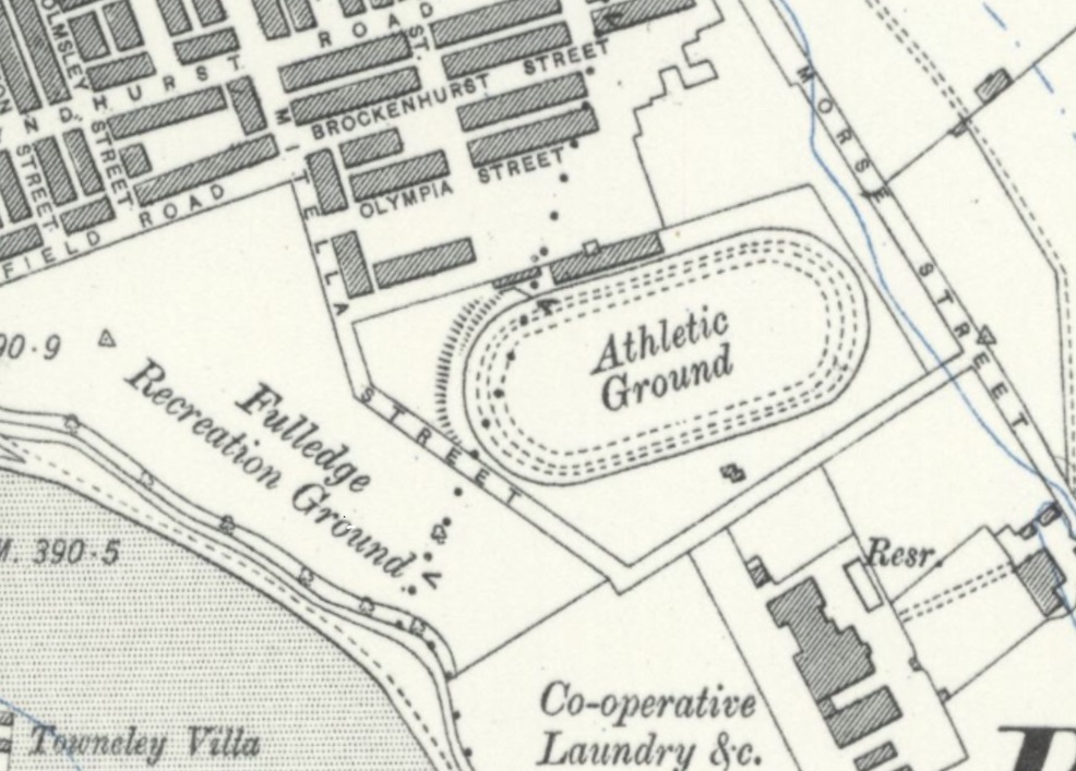 Burnley - Burnley Athletic Ground : Map credit National Library of Scotland